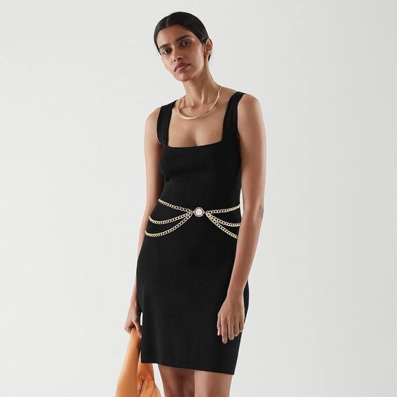 Metal Waist Belt Chain for Women Boho Sunflower Belly Chain Adjustable Up to 50" - Picture 3 of 7